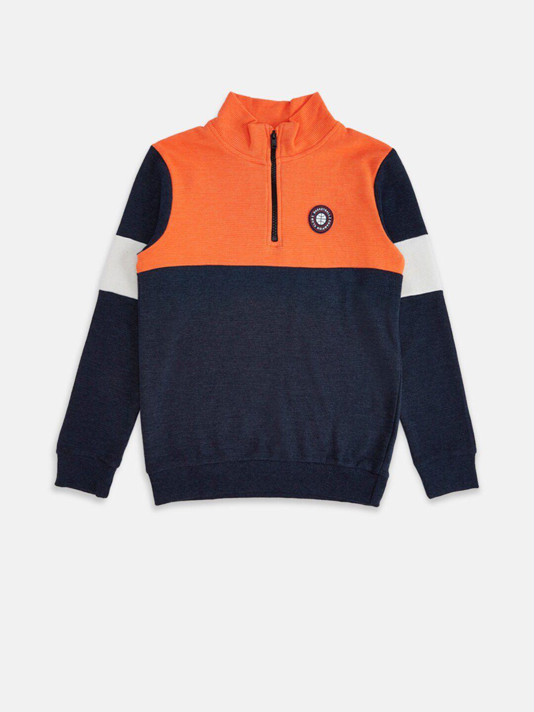 pantaloons-junior-boys-orange-colourblocked-sweatshirt