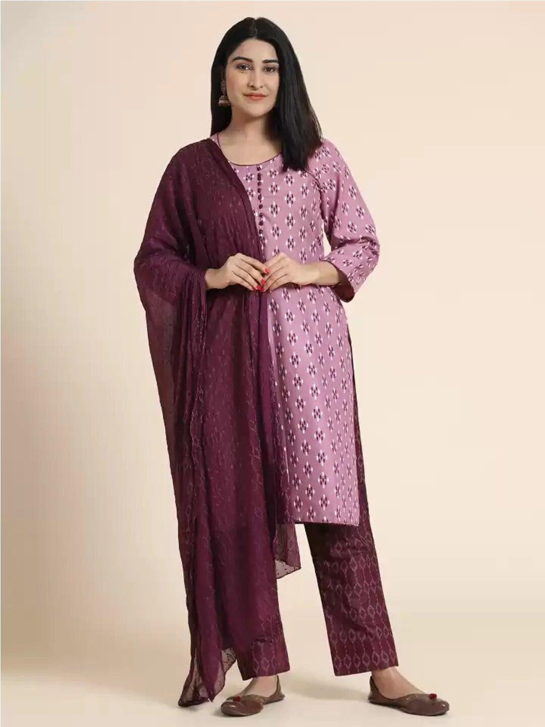 kalini-women-purple-&-burgundy-printed-unstitched-dress-material