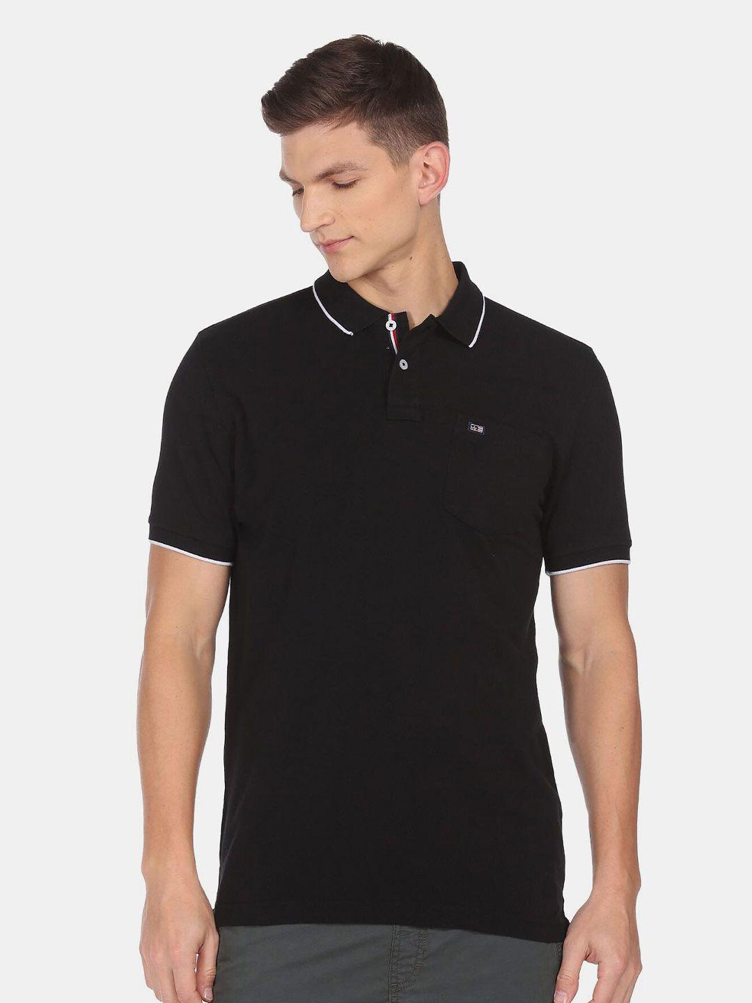 arrow-sport-men-black-polo-collar-t-shirt