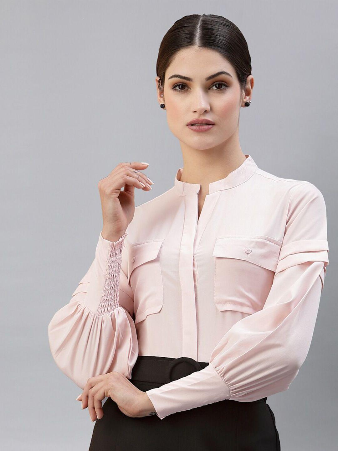 style-quotient-women-pink-classic-casual-shirt
