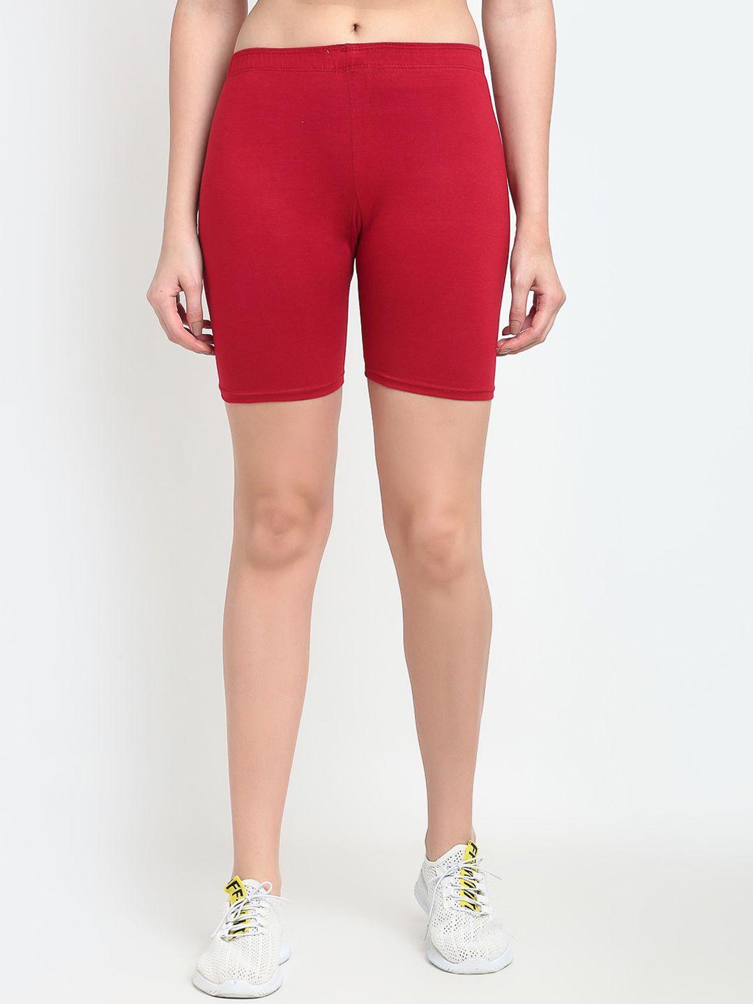 gracit-women-maroon-cycling-sports-shorts