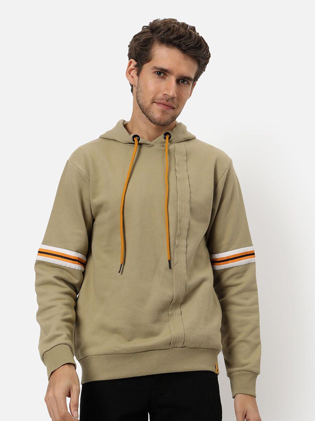 campus-sutra-men-beige-hooded-sweatshirt