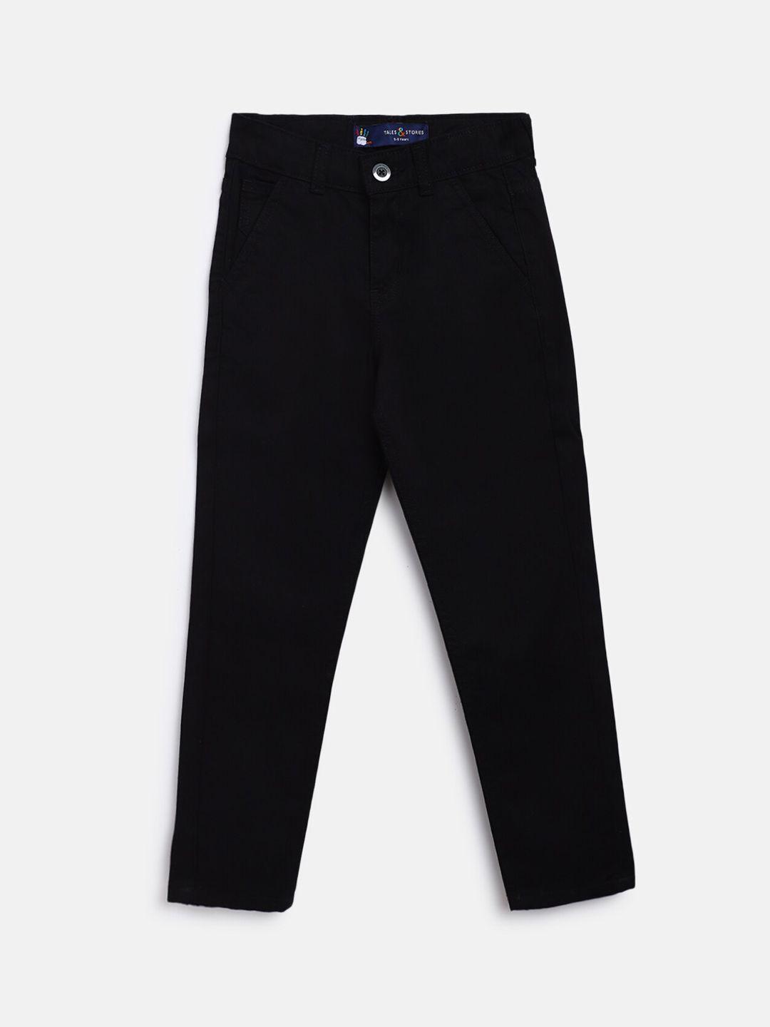 tales-&-stories-boys-black-slim-fit-chinos-trouser