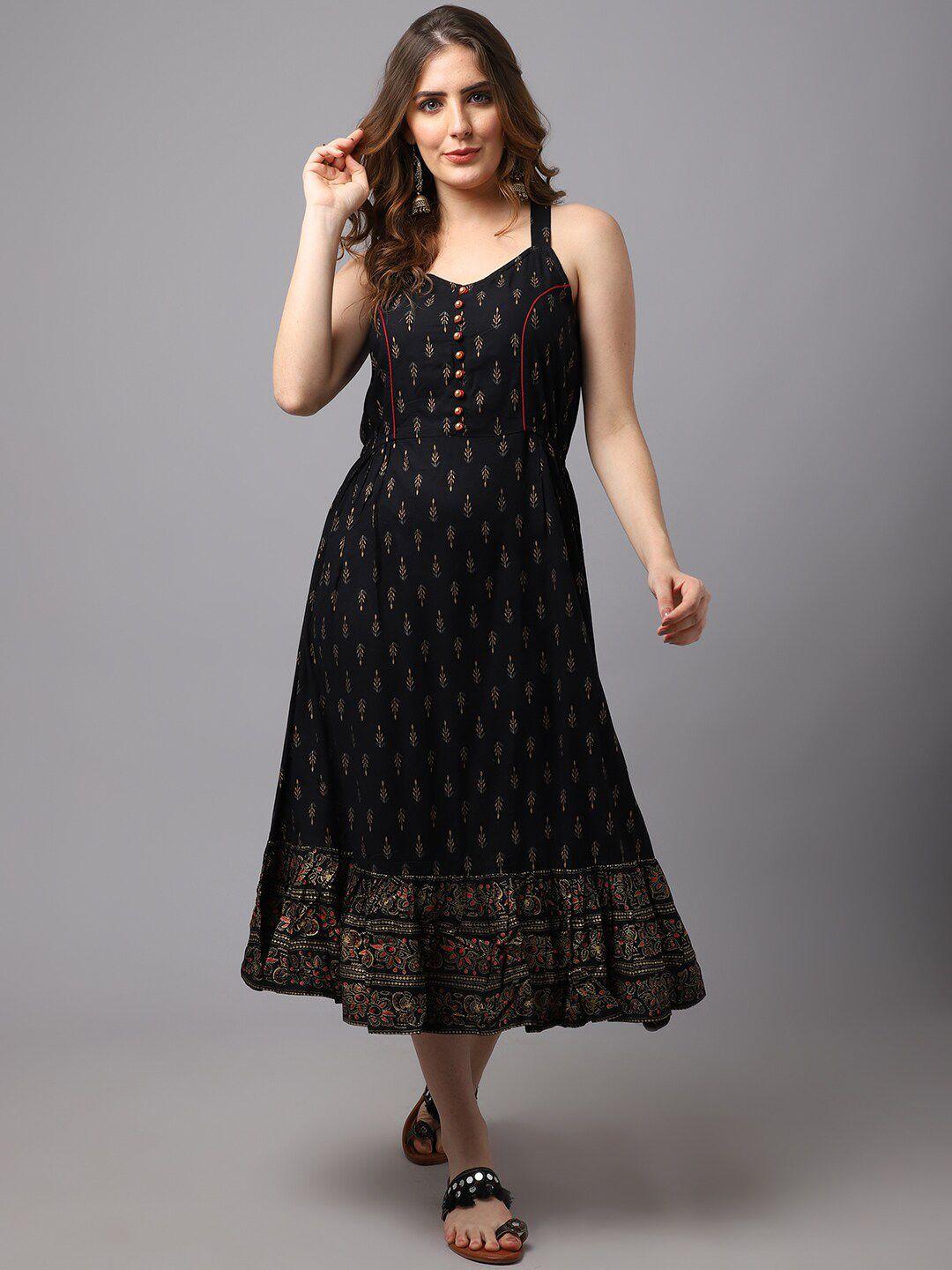tulsattva-black-ethnic-motifs-midi-dress
