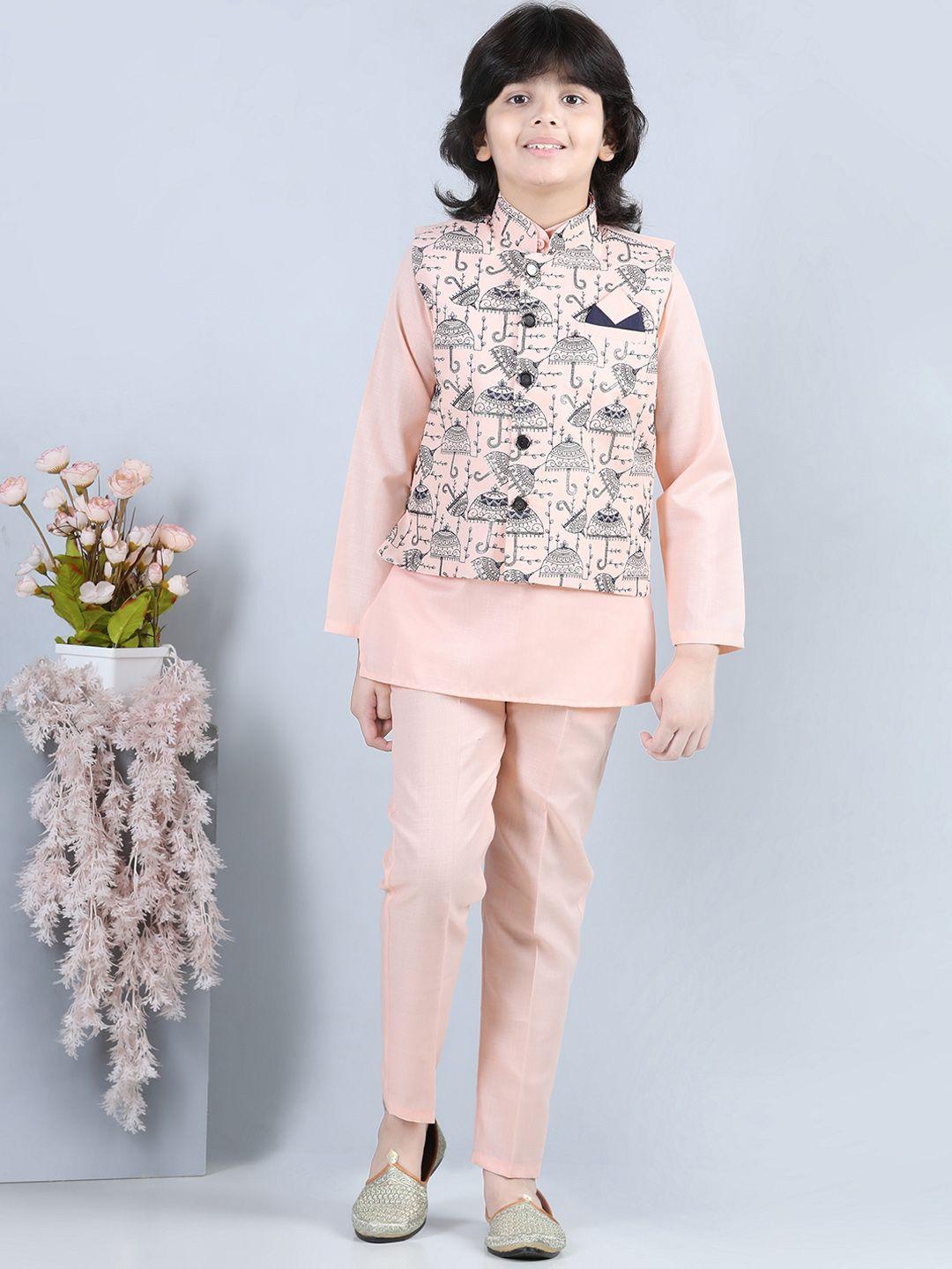 aj-dezines-boys-peach-coloured-ethnic-motifs-printed-kurta-with-trousers