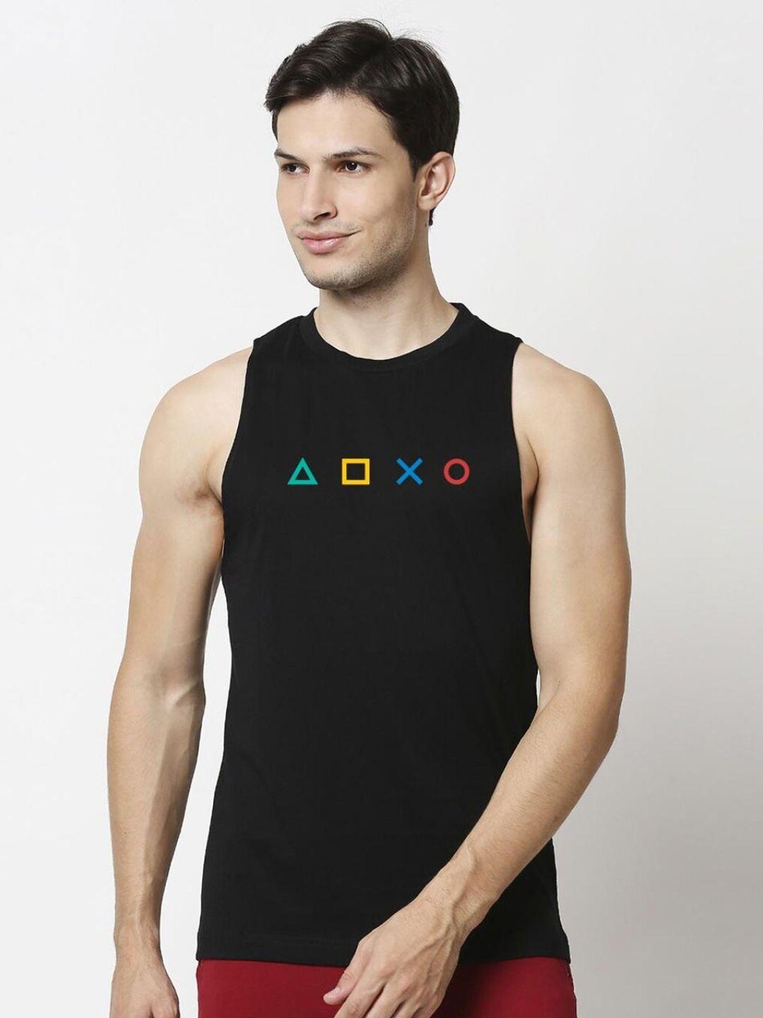 bewakoof-men-black-typography-printed-t-shirt