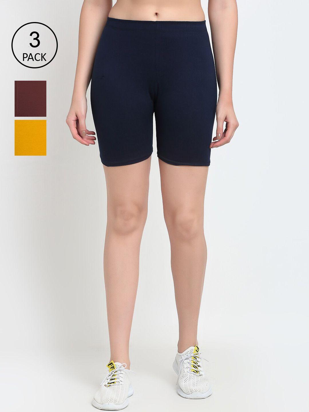 gracit-pack-of-3-women-navy-blue-cycling-sports-shorts