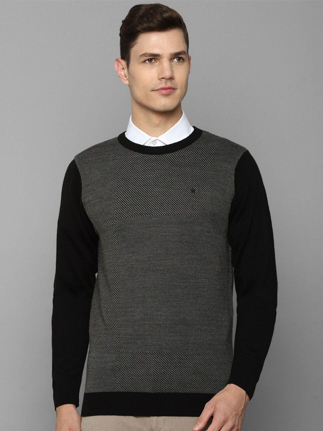 louis-philippe-men-grey-&-black-colourblocked-pure-cotton-pullover