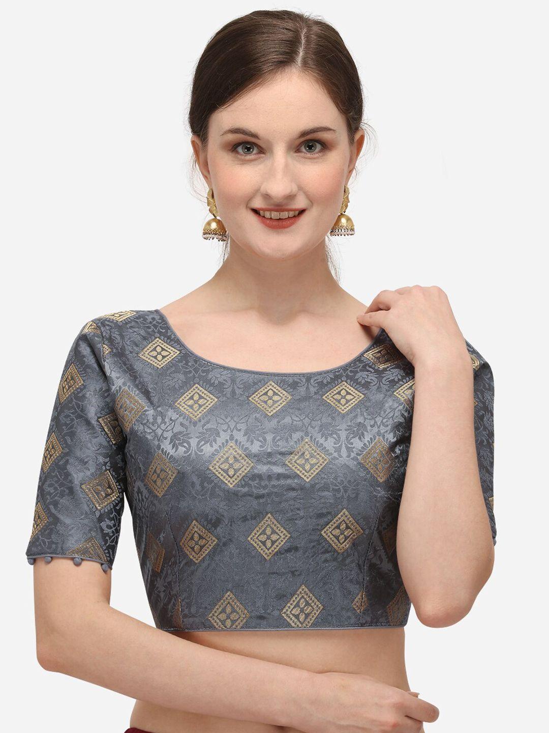 amrutam-fab-women-grey-jacquard-saree-blouse