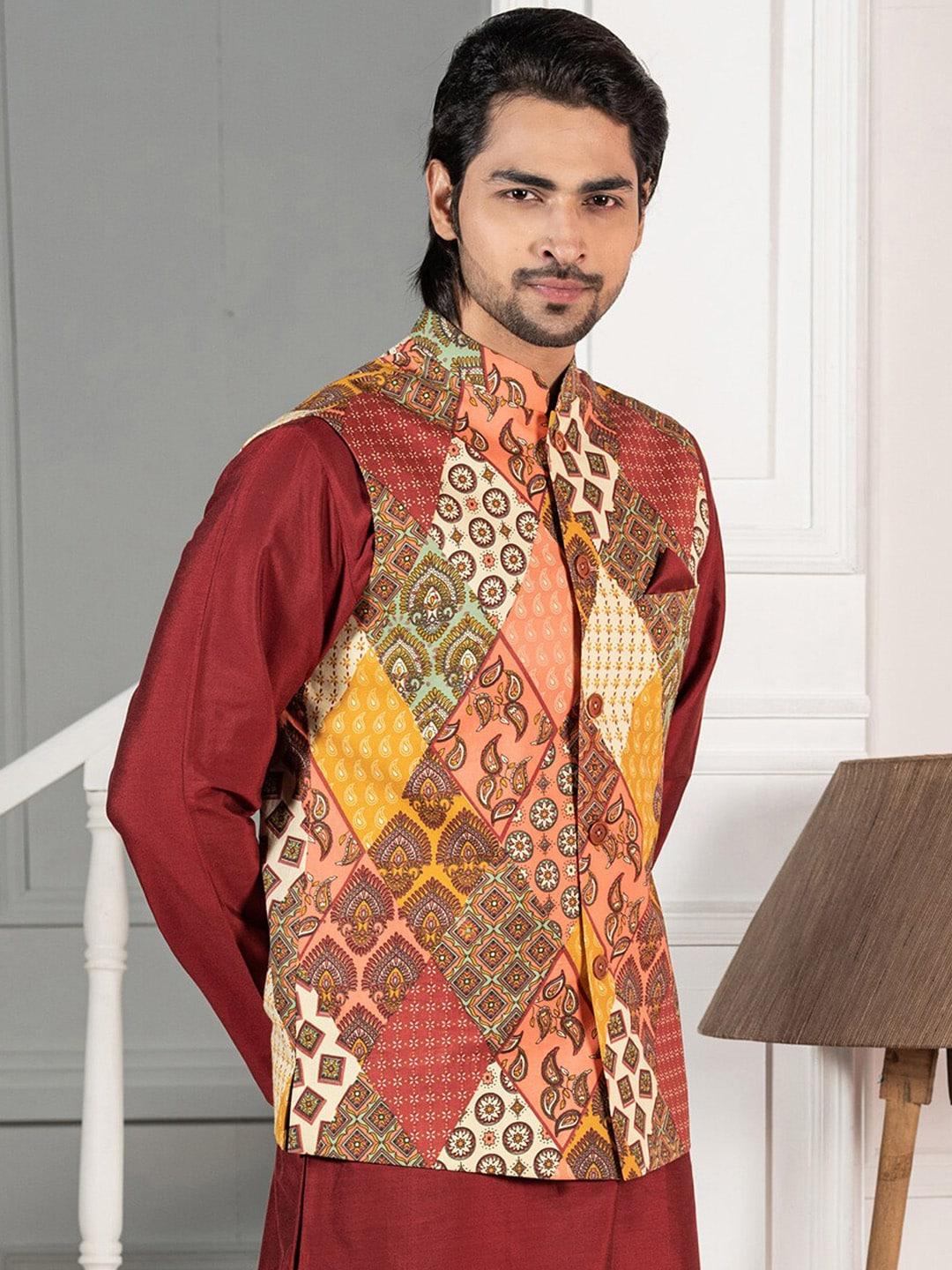 kisah-men-multicolor-printed-nehru-jackets