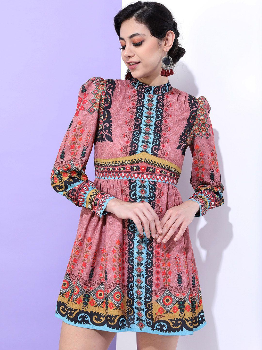 vishudh-women-pink-ethnic-motifs-printed-dress