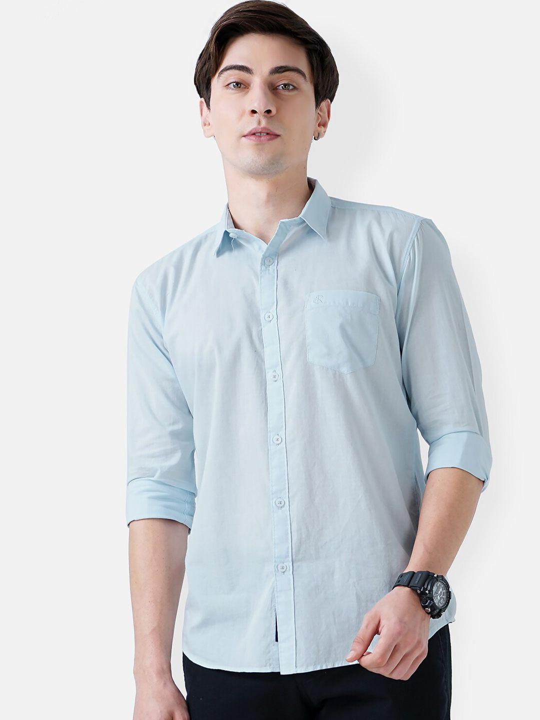 soratia-men-blue-slim-fit-solid-casual-shirt