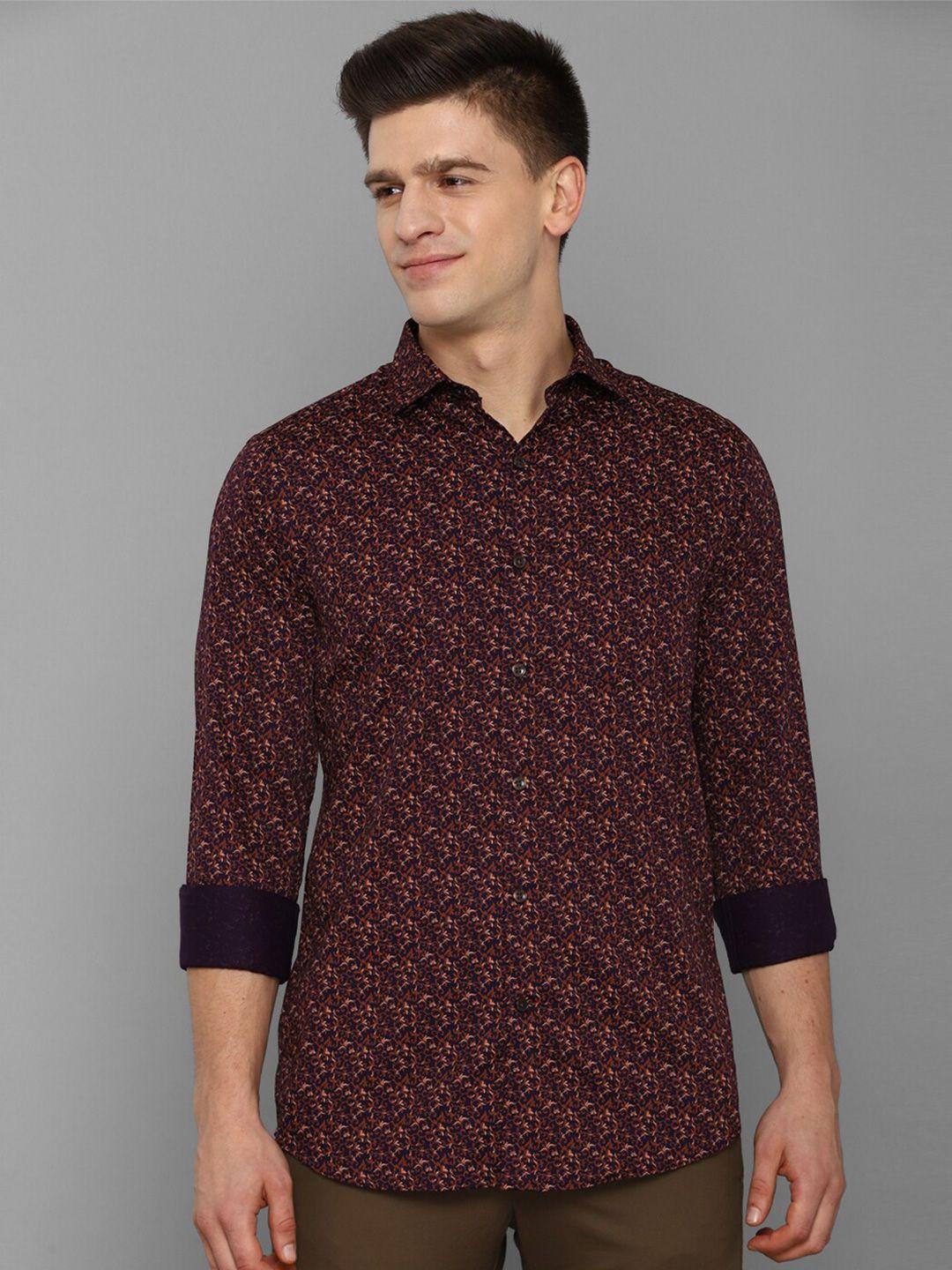 allen-solly-men-maroon-slim-fit-printed-casual-shirt