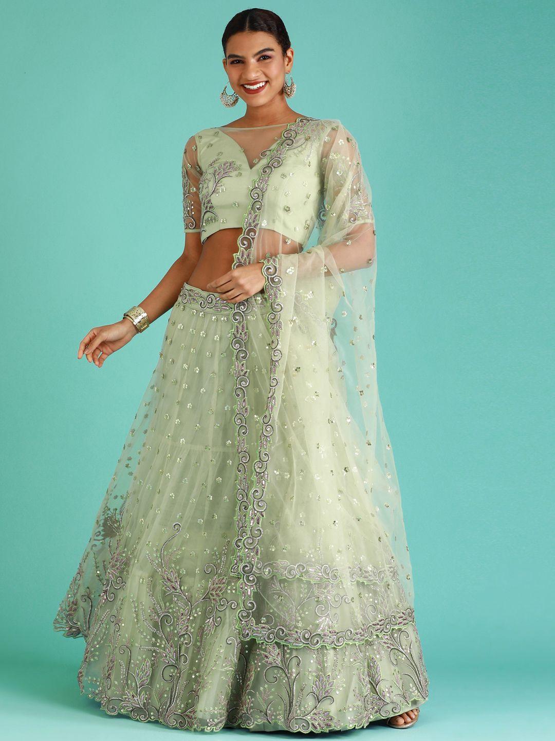 panchhi-sage-green-embellished-sequinned-semi-stitched-lehenga-choli-&-dupatta