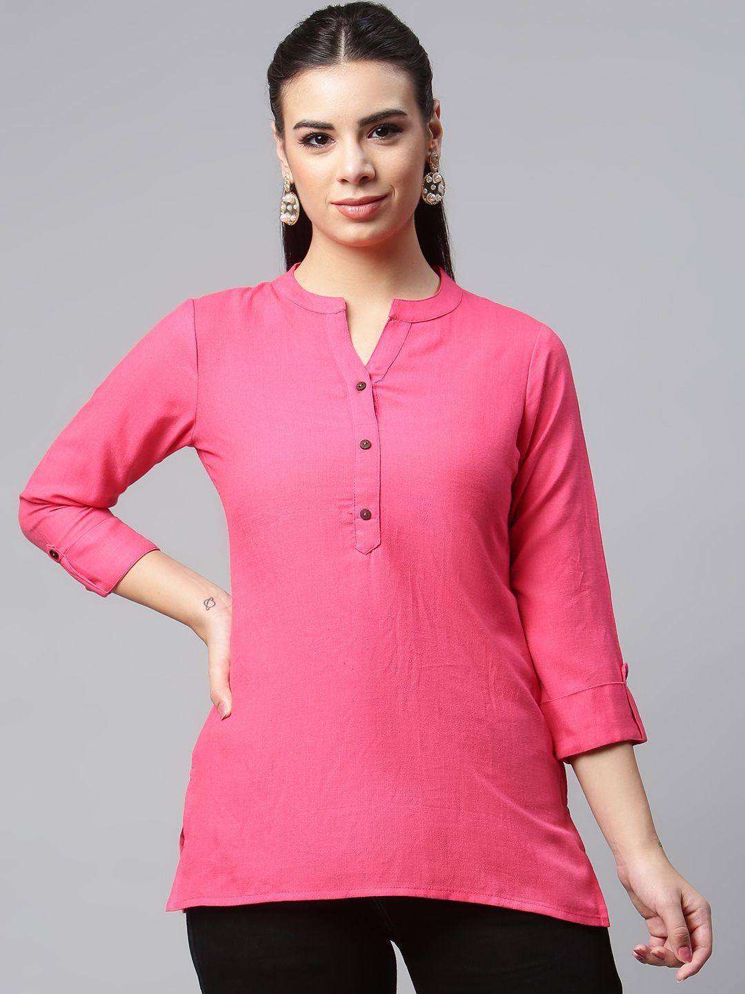 malhaar-pink-pure-cotton-kurti
