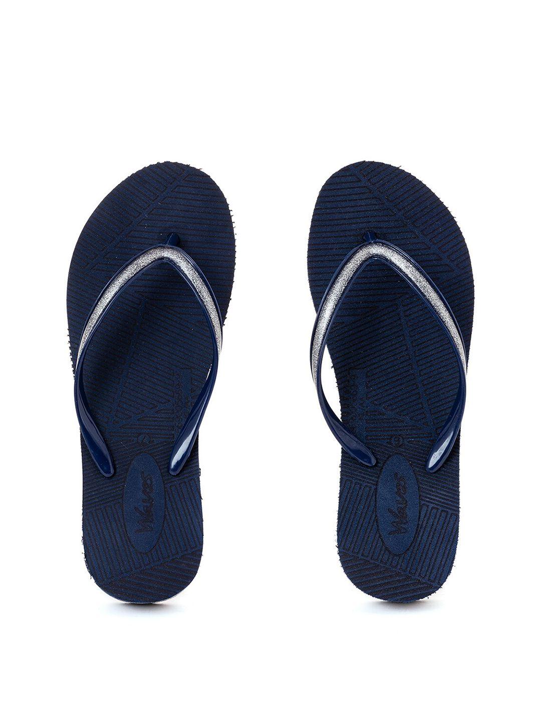 khadims-women-navy-blue-&-grey-thong-flip-flops