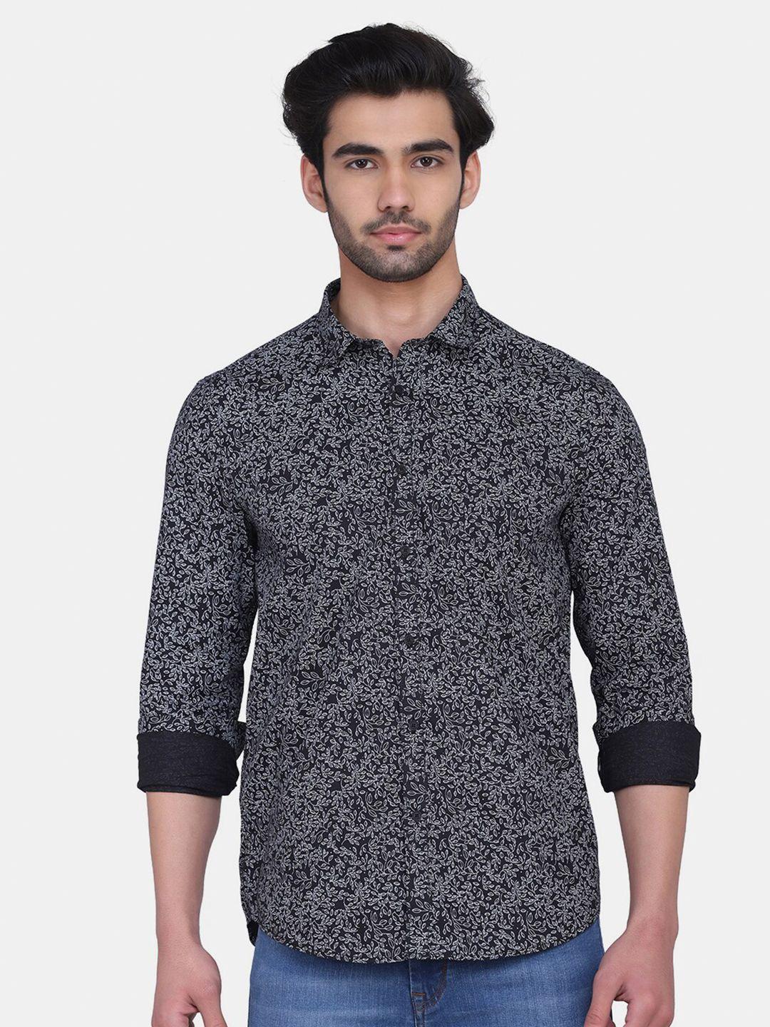 blackberrys-men-black-printed-slim-fit-cotton-casual-shirt
