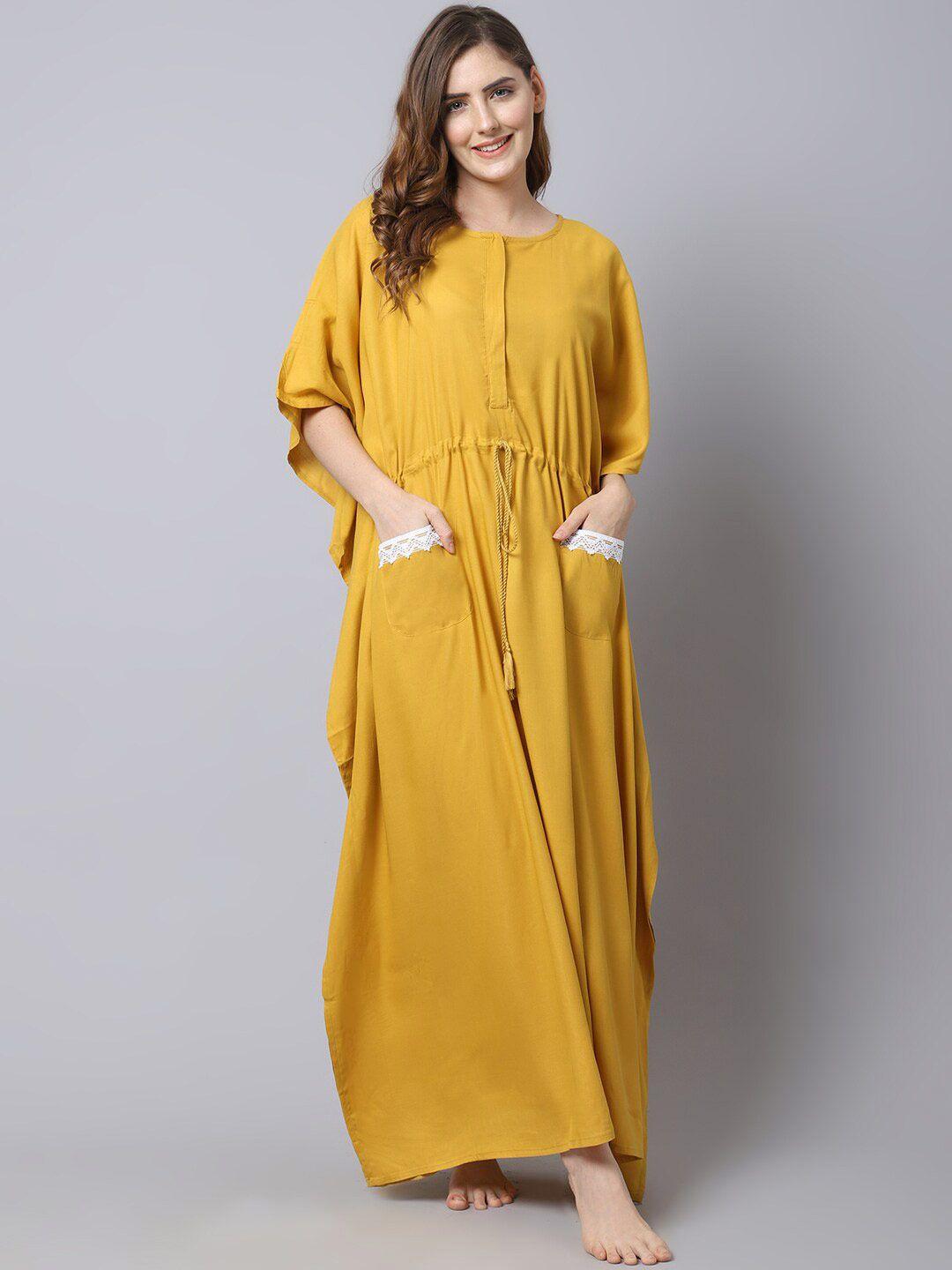 shararat-women-yellow-khaftan-maxi-nightdress