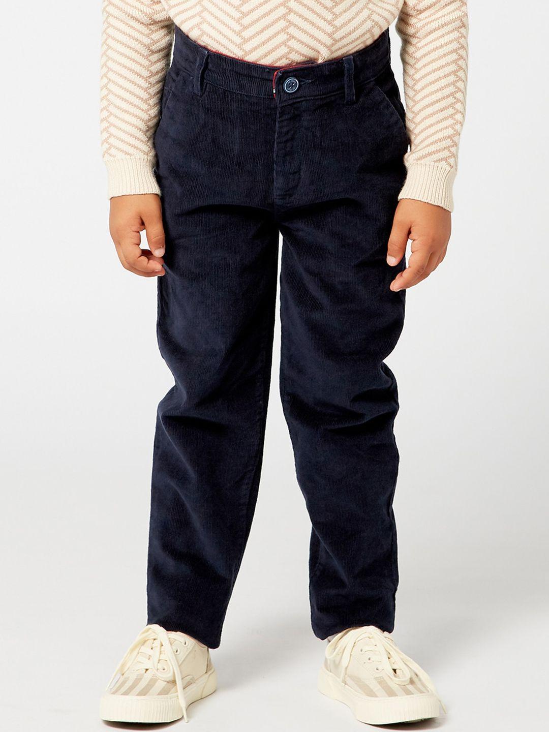 one-friday-boys-navy-blue-solid-pure-cotton-trousers