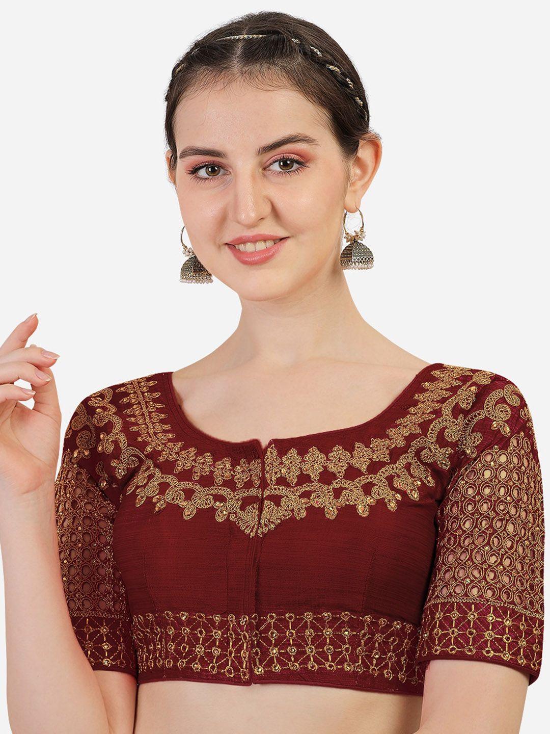 sumaira-tex-maroon-embroidered-silk-saree-blouse