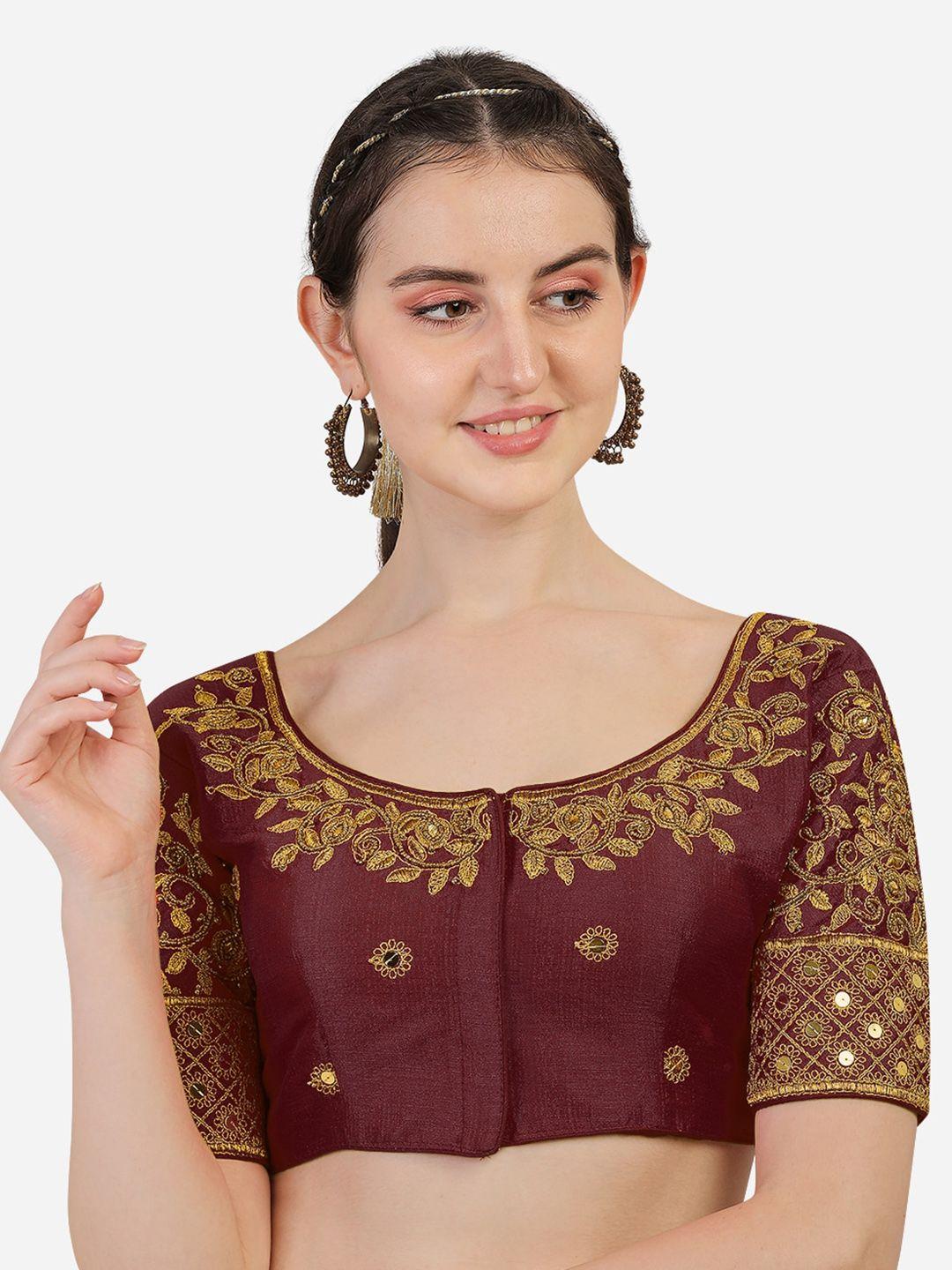 sumaira-tex-maroon-embroidered-readymade-saree-blouse