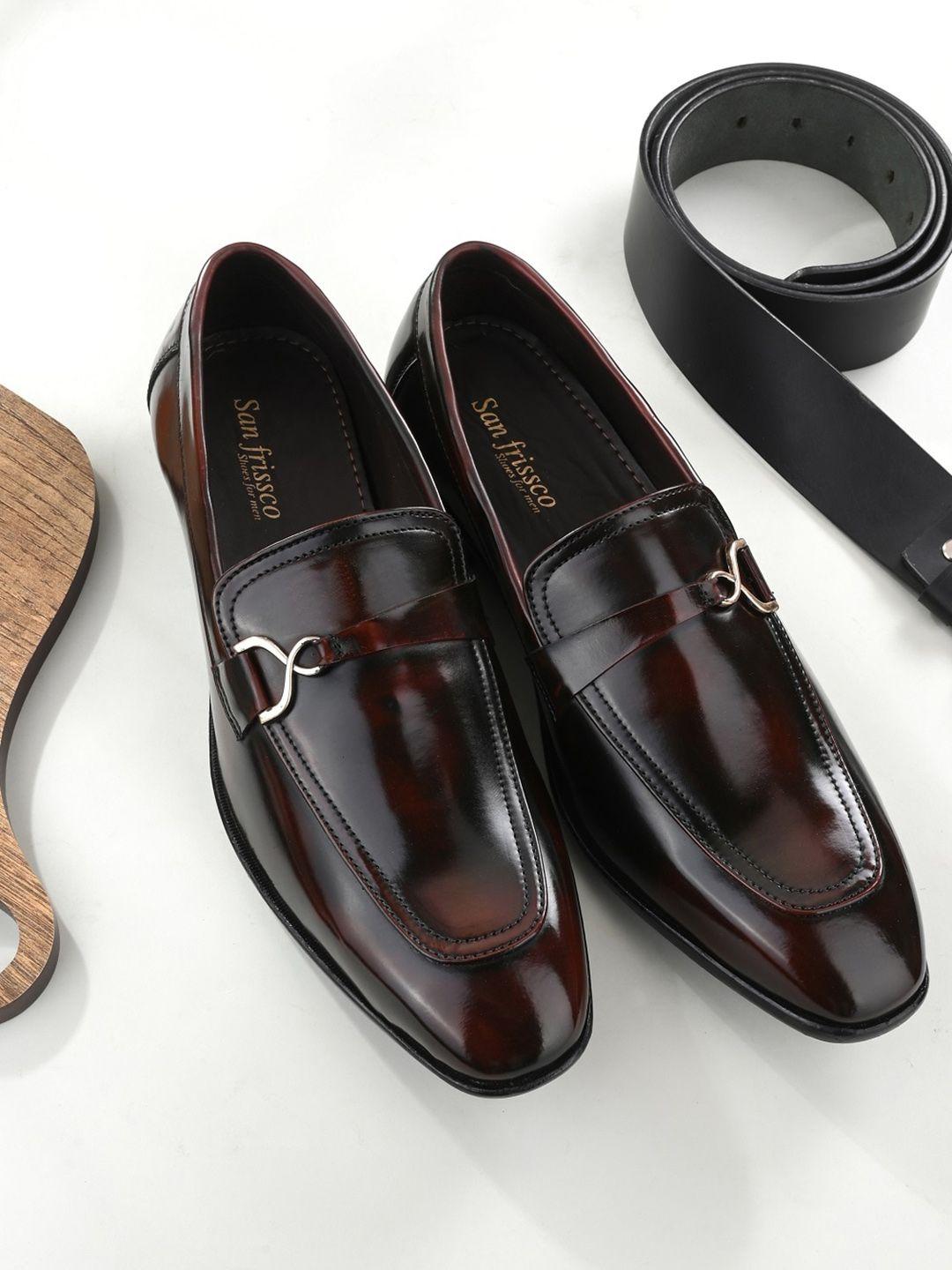 san-frissco-men-maroon-faux-leather-formal-buckles-shoes