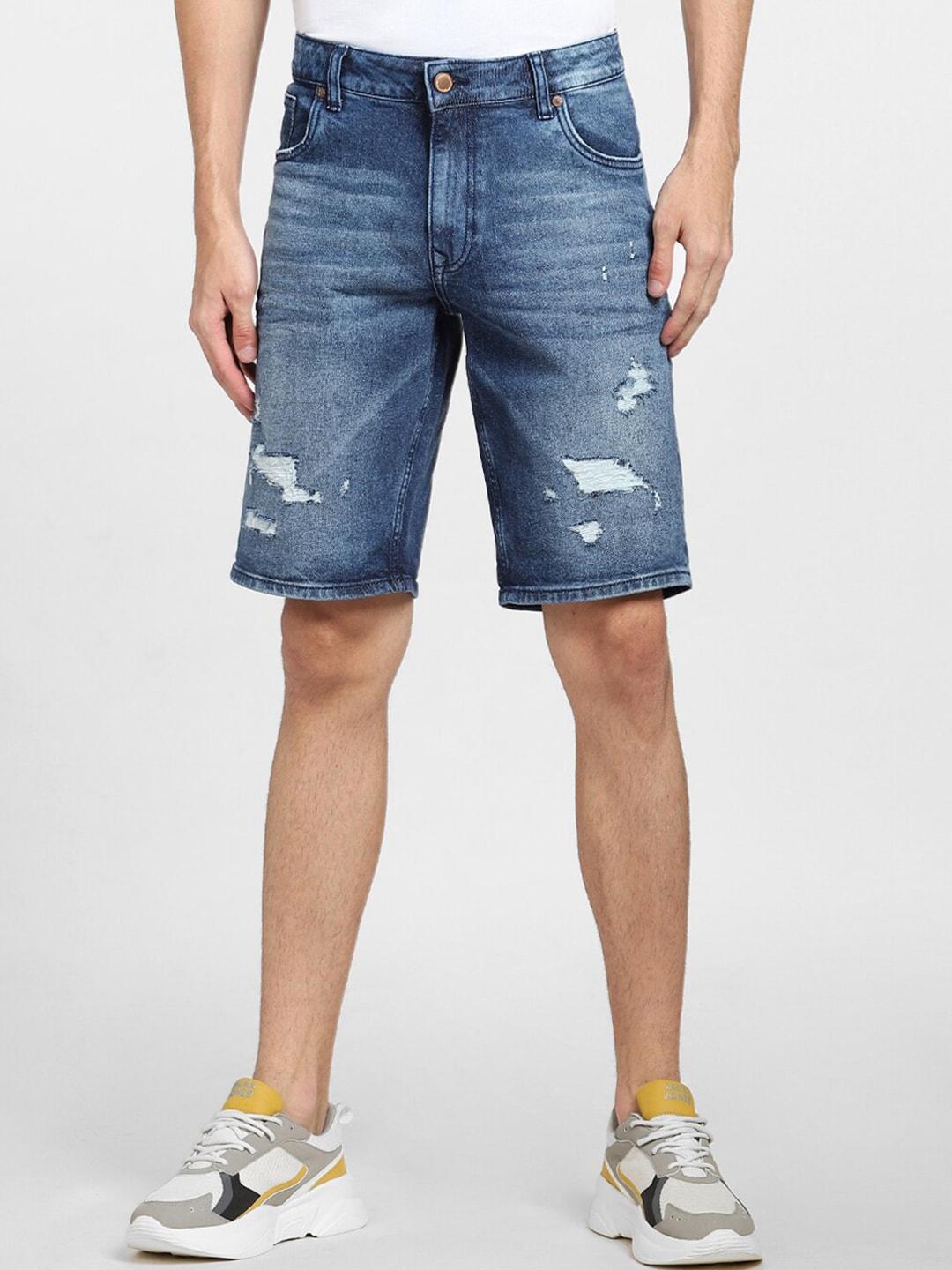 jack-&-jones-men-washed-low-rise-denim-shorts
