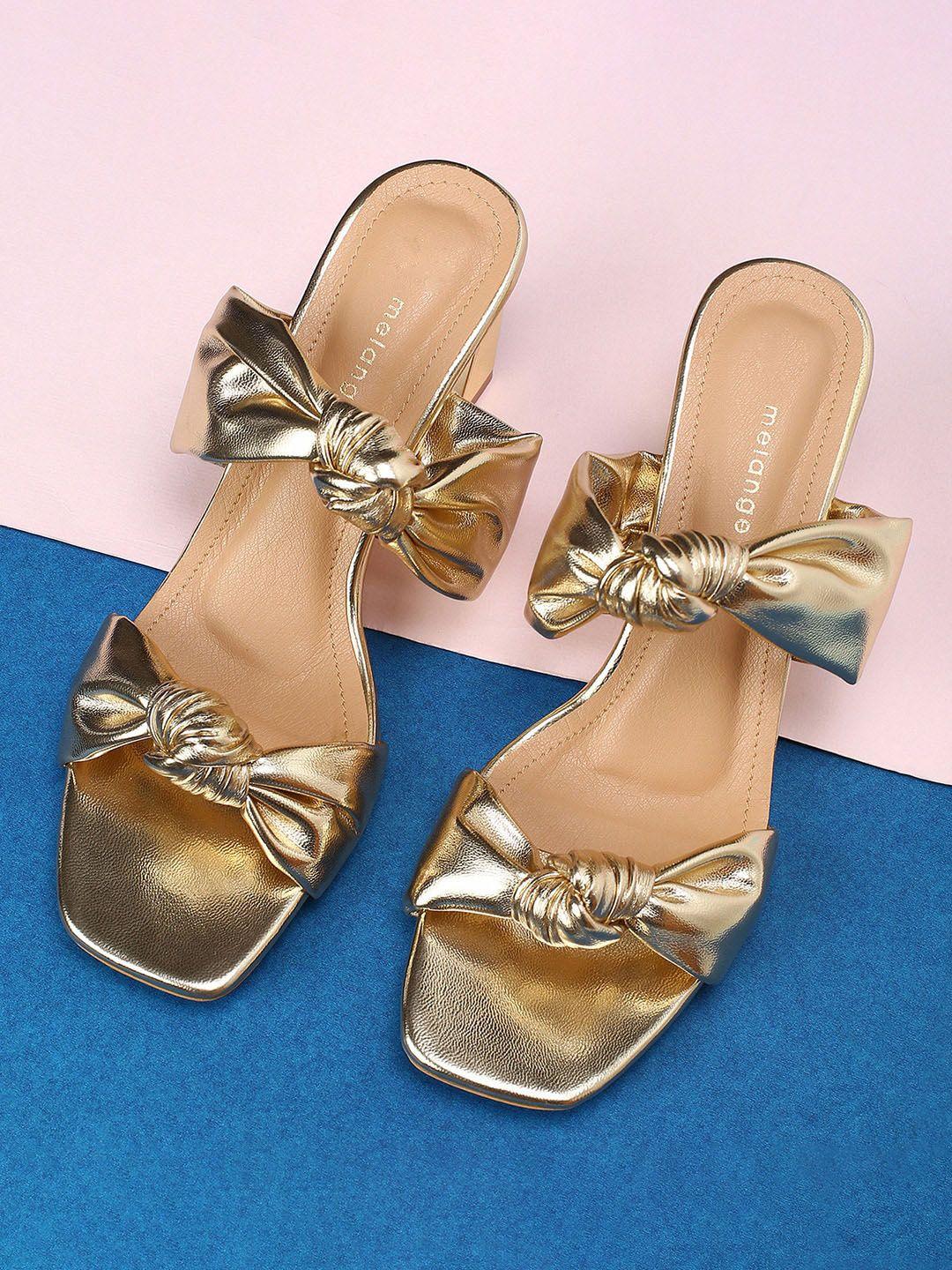 melange-by-lifestyle-gold-toned-block-sandals-with-bows