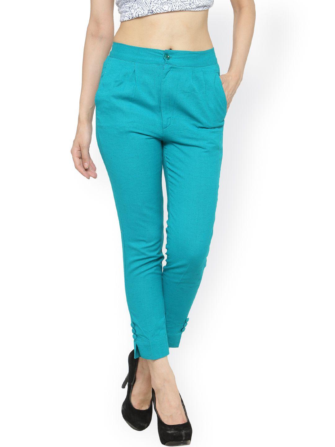 indibelle-turquoise-blue-peg-leg-slim-fit-peg-trousers