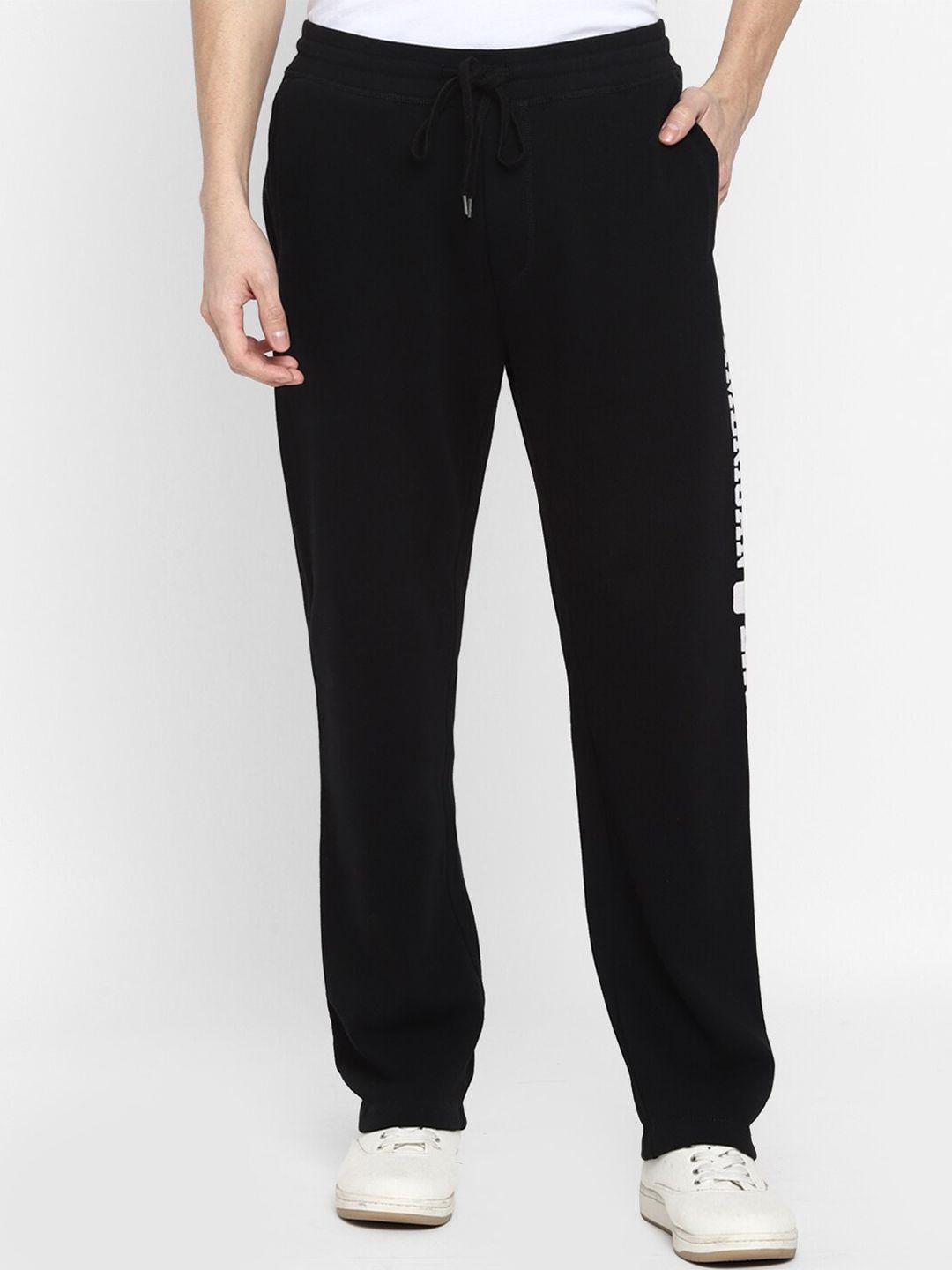 american-eagle-outfitters-men-solid-black-cotton-track-pants