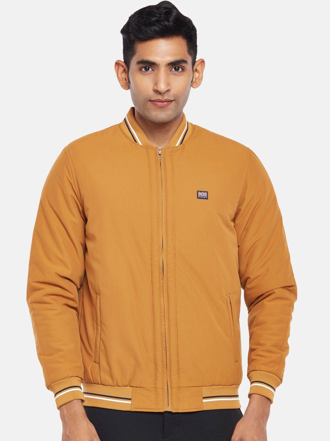 byford-by-pantaloons-men-mustard-yellow-solid-outdoor-bomber-jacket