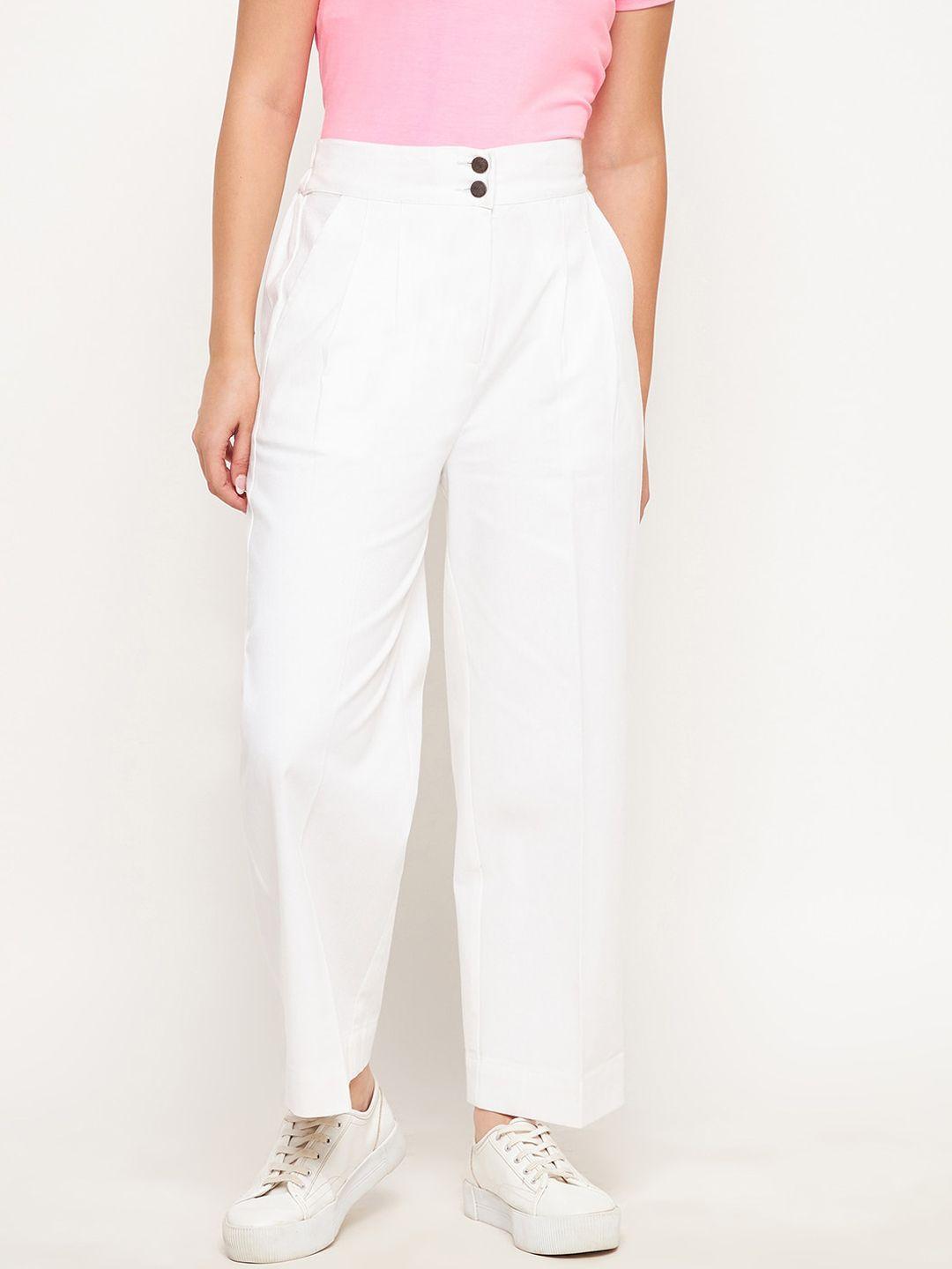 winered-women-white-straight-fit-high-rise-easy-wash-pleated-trousers