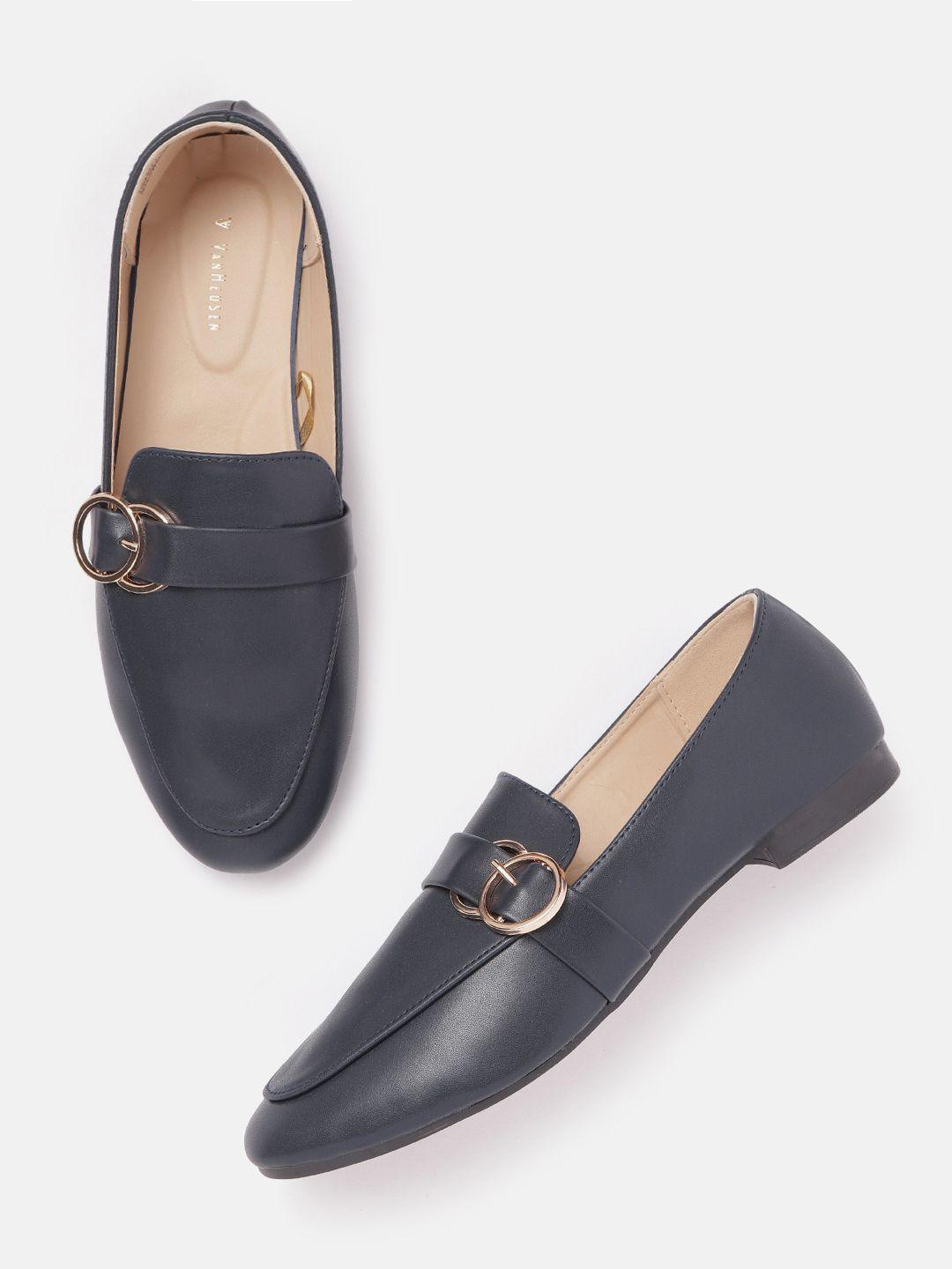 van-heusen-woman-solid-loafers-with-buckle-detail