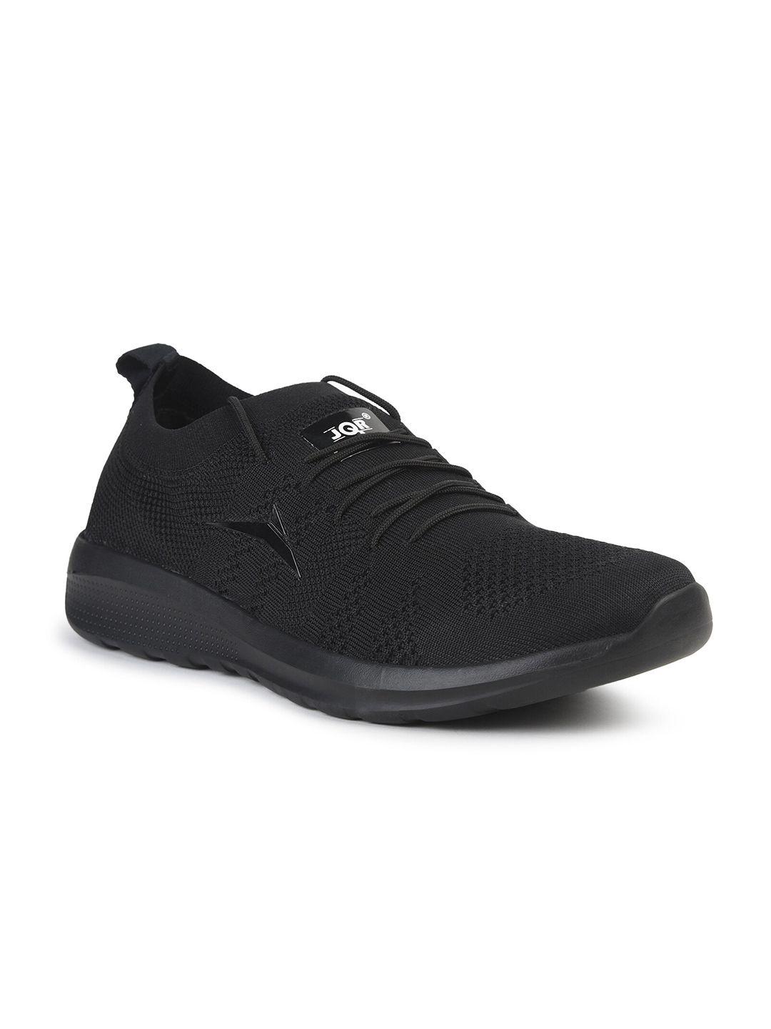 jqr-men-black-lace-up-mesh-running-sports-shoes