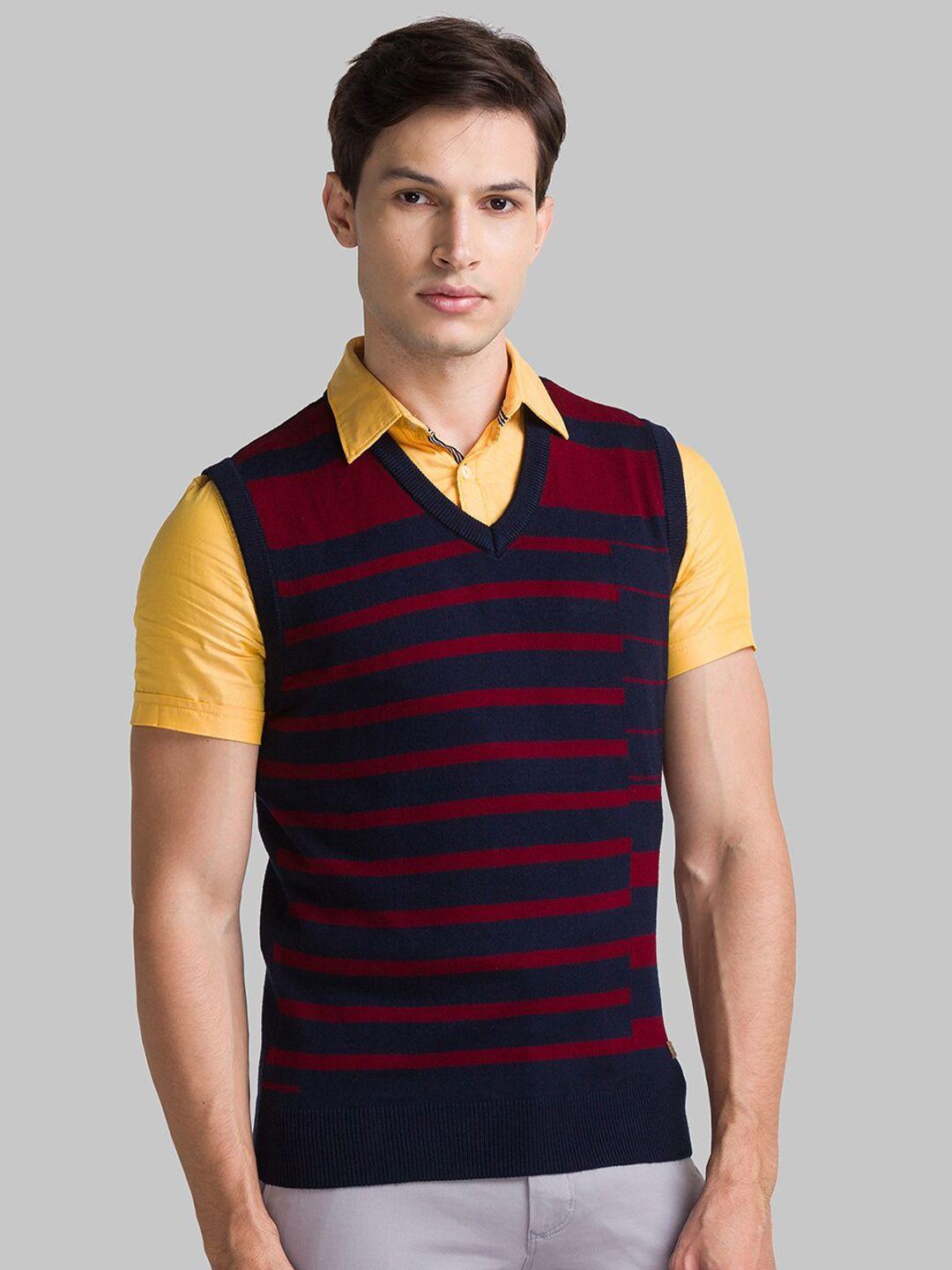 parx-men-blue-&-maroon-striped-sweater-vest
