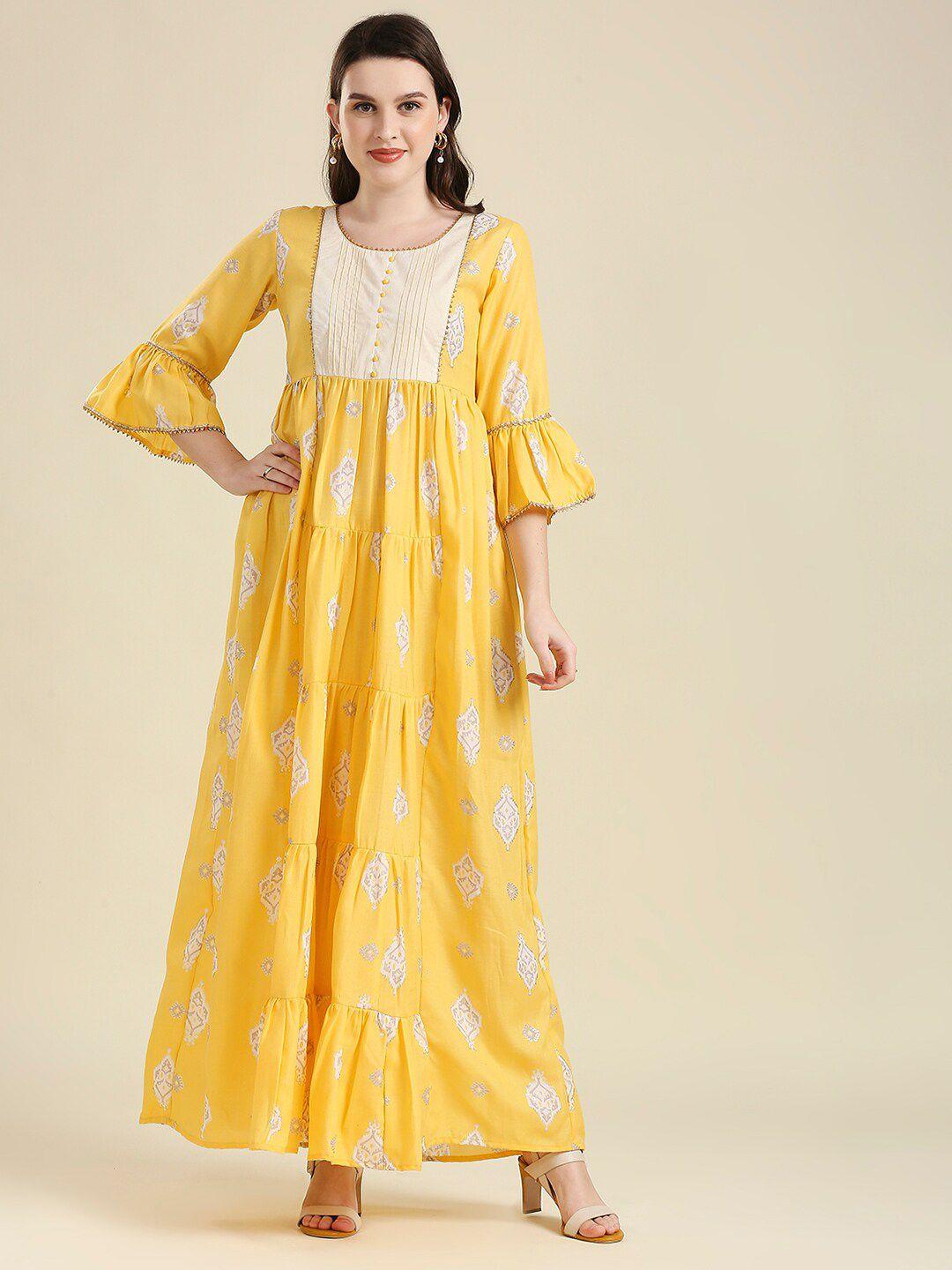 madhuram-women-yellow-ethnic-motifs-printed-maxi-dress