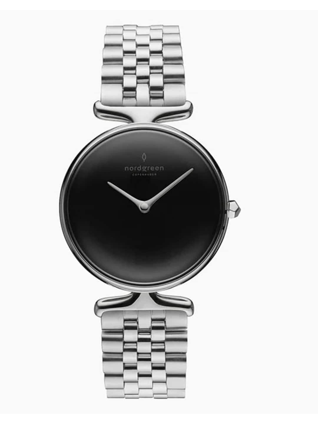 nordgreen-women-black-mother-of-pearl-dial-&-silver-toned-stainless-steel-bracelet-style-straps-analogue-watch