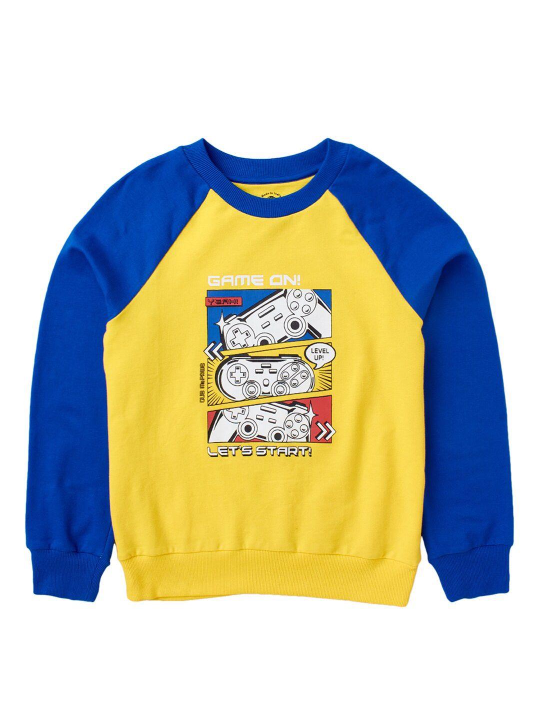 cub-mcpaws-boys-yellow-cotton-printed-sweatshirt