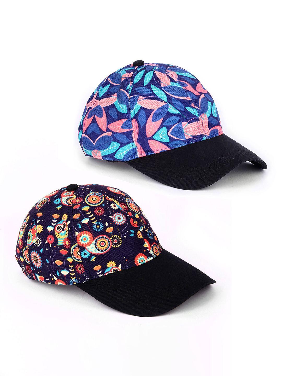 knotyy-unisex-blue-&-pink-printed-snapback-cap