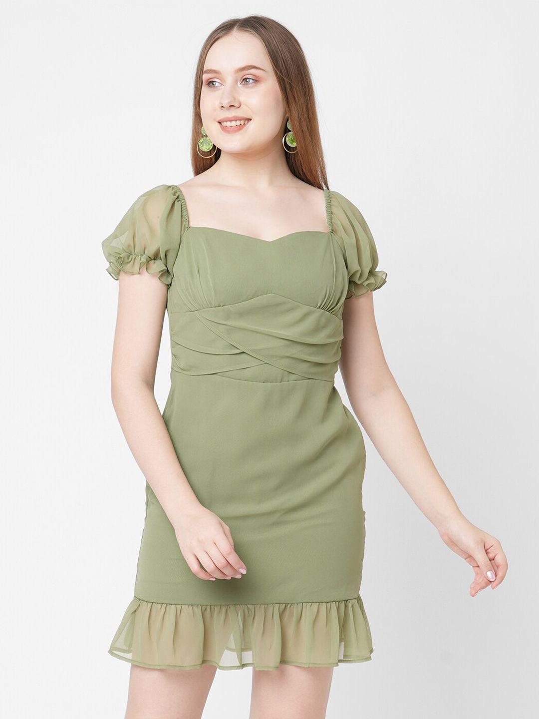 mish-sea-green-georgette-sheath-dress