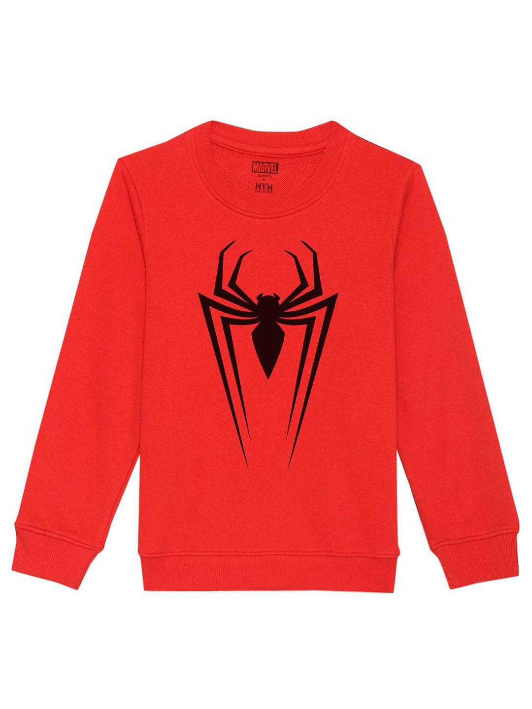 marvel-by-wear-your-mind-unisex-kids-red-printed-sweatshirt
