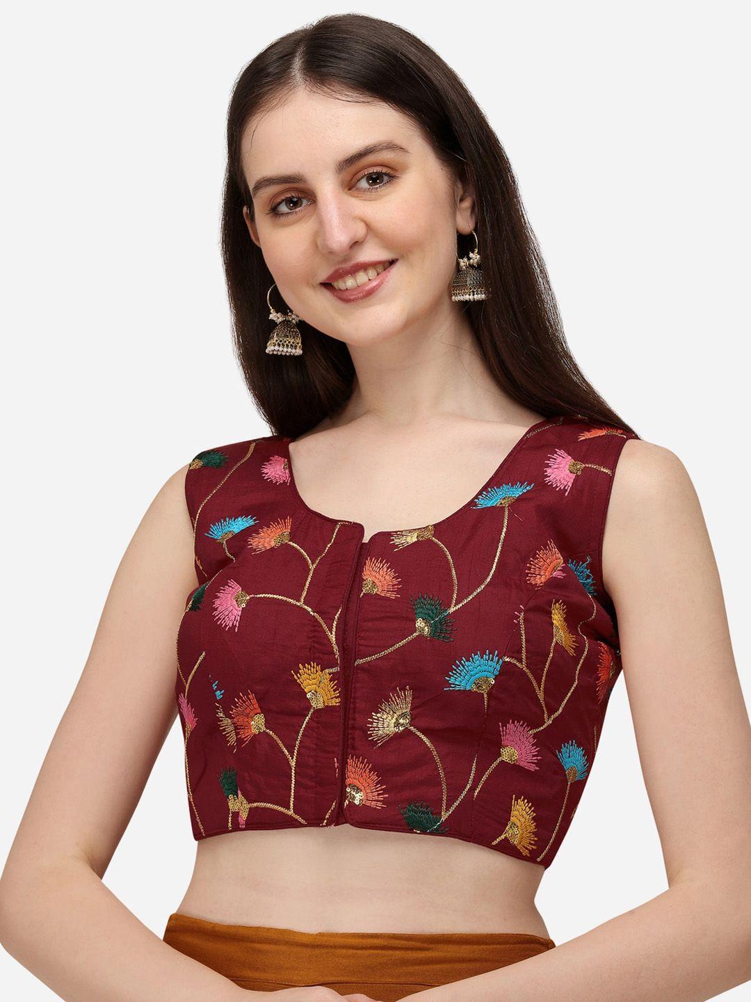 amrutam-fab-maroon-embroidered-&-sequined-silk-saree-blouse