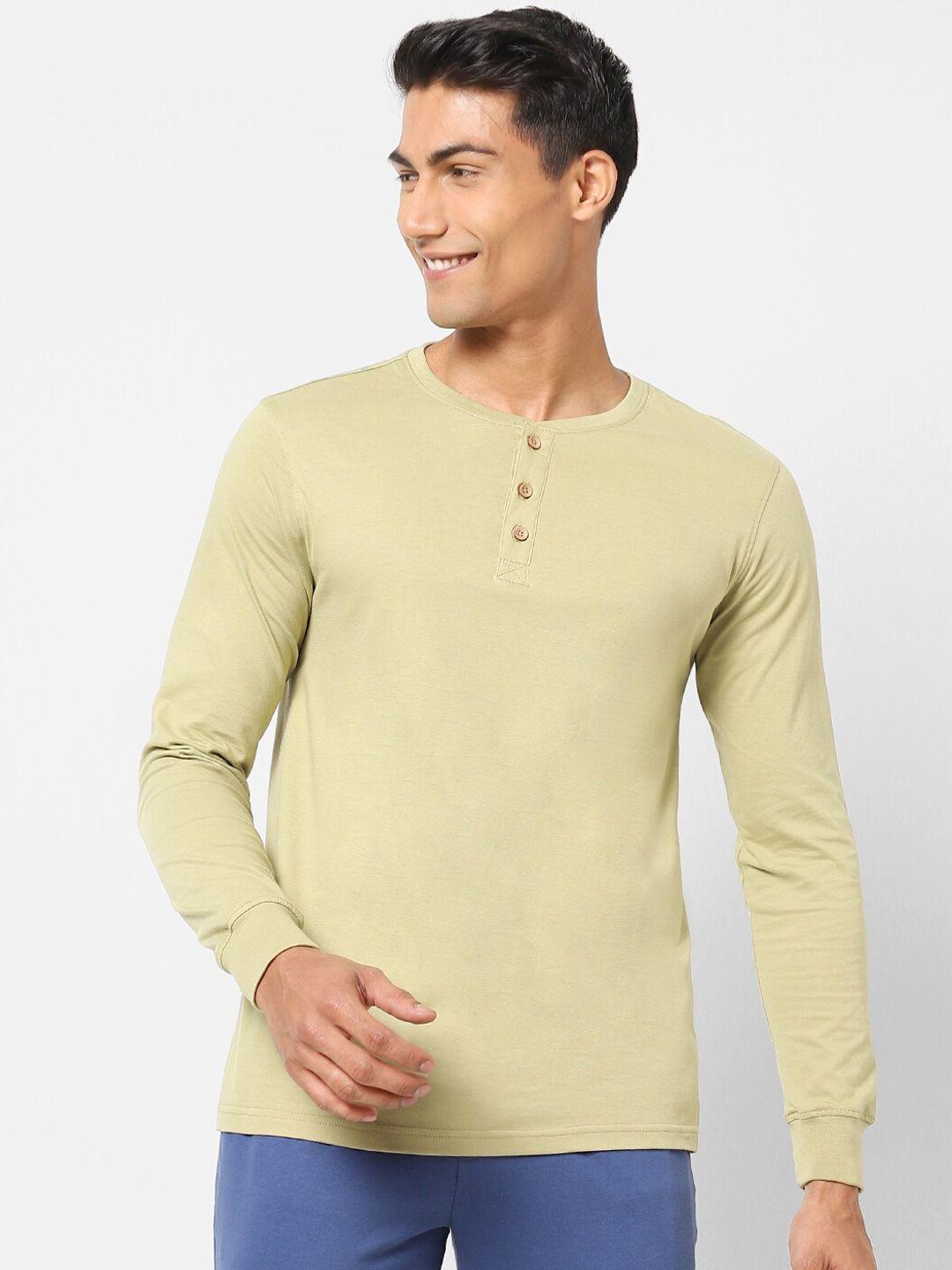 ajile-by-pantaloons-men-green-solid-cotton-lounge-tshirts