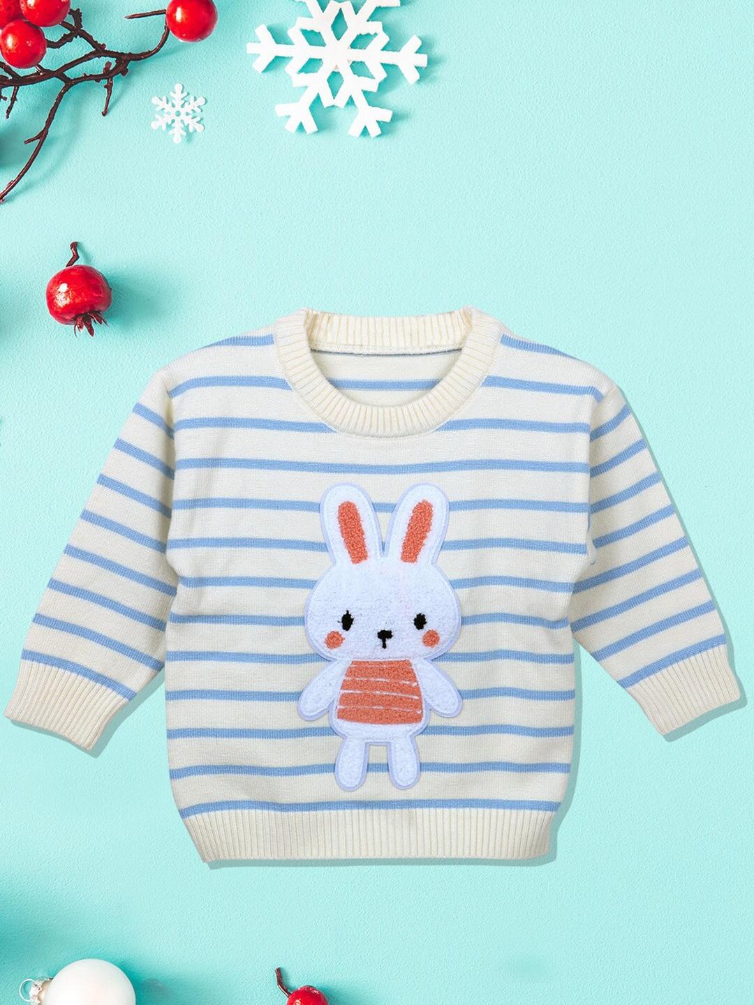 baby-moo-unisex-kids-off-white-&-blue-striped-cotton-pullover