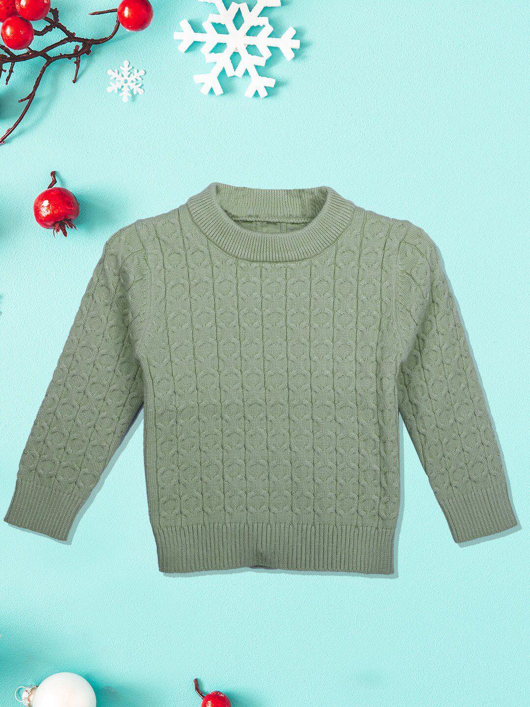 baby-moo-unisex-kids-olive-green-cable-knit-pullover