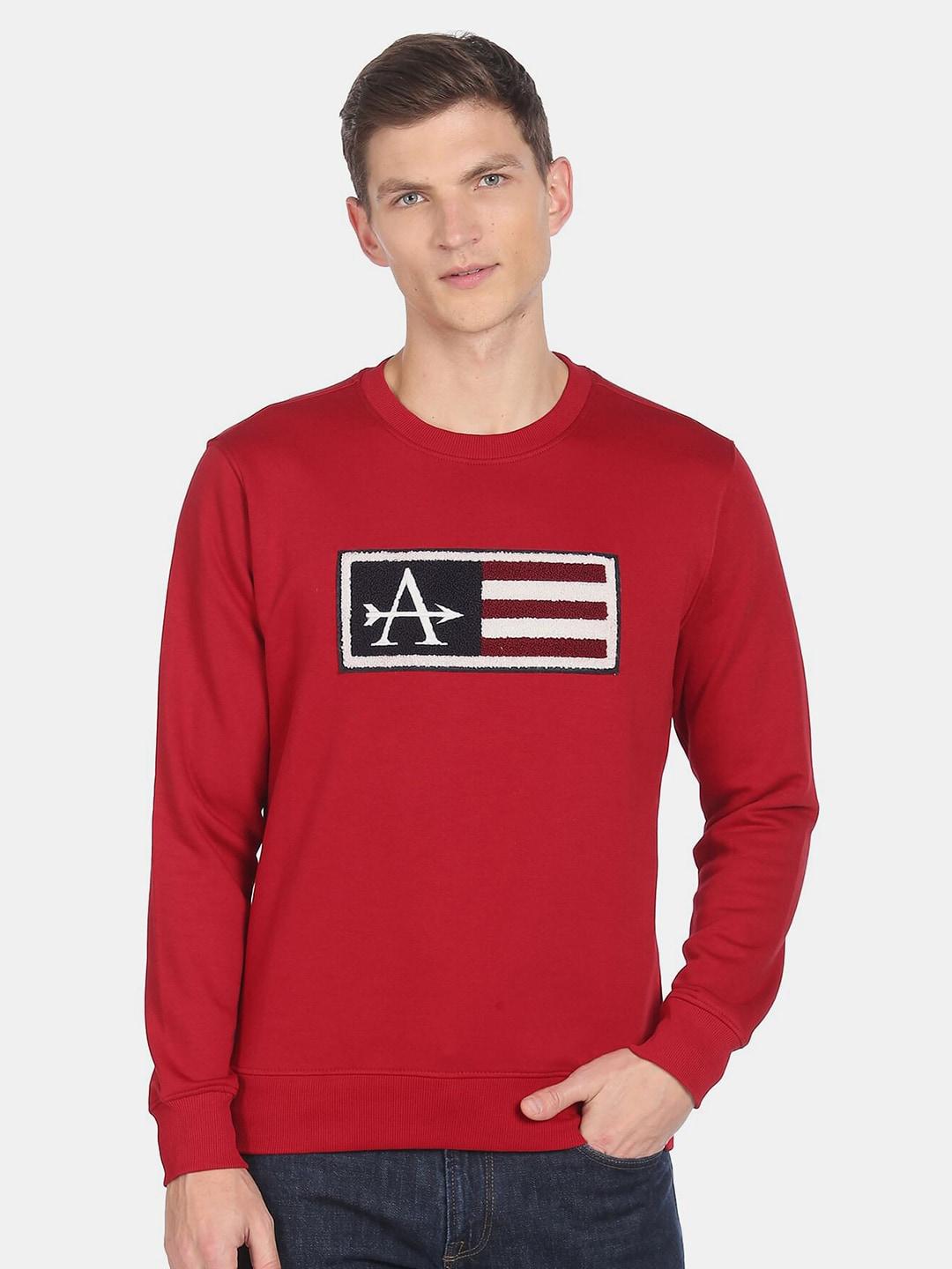 arrow-sport-men-applique-sweatshirt