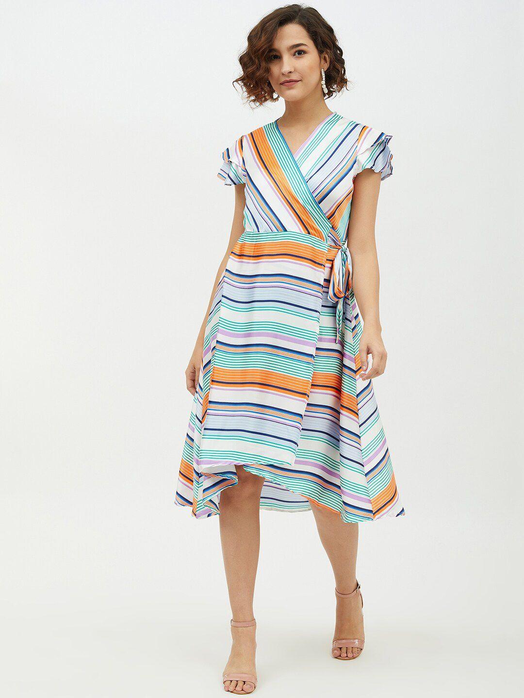 stylestone-multicoloured-striped-satin-midi-dress