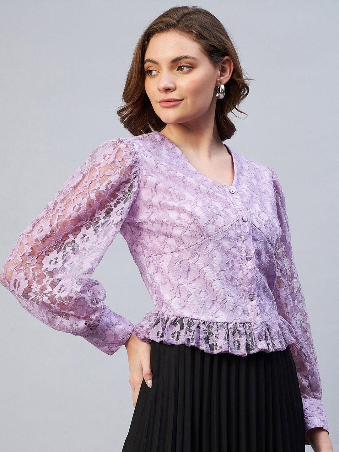 marie-claire-purple-self-design-ruffles-lace-top
