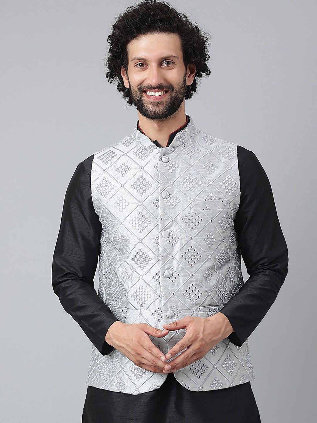 hangup-men-grey-embroidered-nehru-jackets