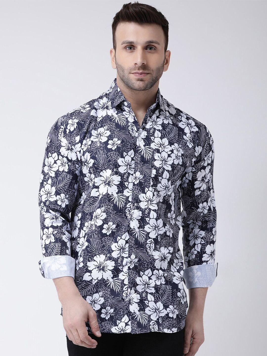 riag-men-navy-blue-regular-fit-floral-printed-cotton-casual-shirt
